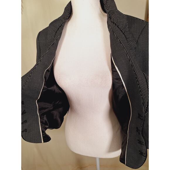 White House Black Market Women's Polka Dot Blazer Jacket Size 10 - Picture 6 of 8